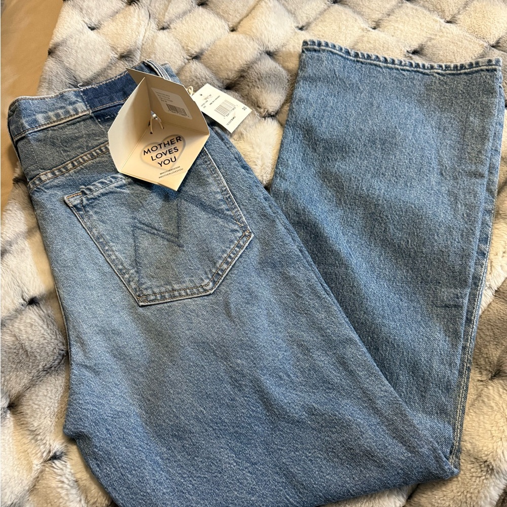 MOTHER Women's Light Blue Cropped Jeans